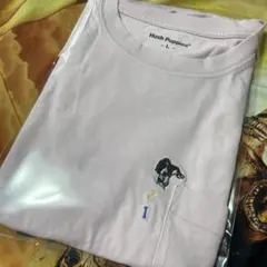 Hush Puppies ロゴ入りTシャツ Lサイズピンク半袖のサムネイル