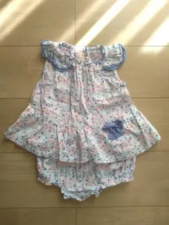 プティマイン 2ピース　ワンピース セットアップ　80