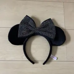 ミニーマウス耳カチューシャ ビーズ付き