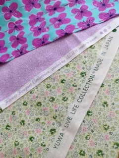 ３柄セット はぎれ LECIEN YUWA 他