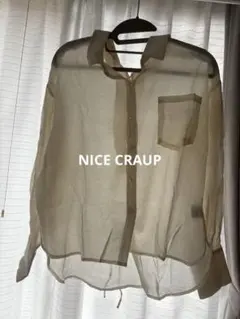 NICE CLAUP シースルー長袖シャツ