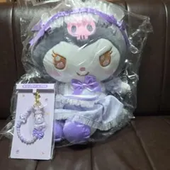 サンリオ当たりくじ　マイメロとクロミ　ぬいぐるみ・ストラップ２点