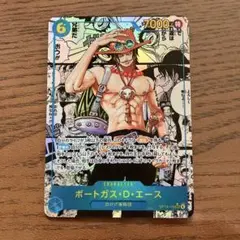 ポートガス・D・エース　コミパラ 美品 ポートガス・D・エース SR (スーパーパラレル) コミパラ OP02