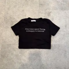 anonbaby クロップドTシャツ 黒