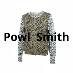 Paul Smith レオパード柄カーディガン S サイズ異素材ミックス