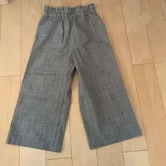 GU チェック柄 ワイドパンツ 120