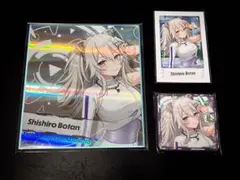 獅白ぼたん ホロライブ 7th Fes EXPO チェキ風カード 缶バッジ 色紙