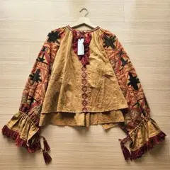 【未使用タグ付✨】sara mallikaサラマリカ タッセルリボン刺繍ブラウス