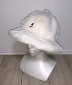 L 美品 KANGOL Faux Fur Casual バケットハット ファー
