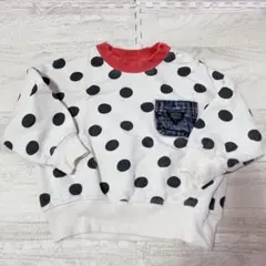 【futa futa】フタフタ ベビー キッズ 水玉模様トレーナー （95）