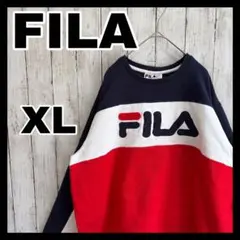 ま*s様 フィラ　スウェット　マルチカラー　刺繍ビッグロゴ　ゆるだぼ　オーバーサ