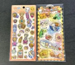 正規品　なっとうちゃん　ウォーター　ぷくキラチャームステッカー　2枚セット