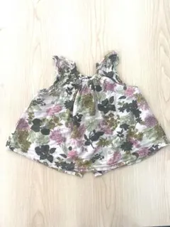 bonpoint ボンポワン 花柄ブラウス タンクトップ 18M