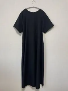 coca ブラック 半袖 ロングシャツワンピース