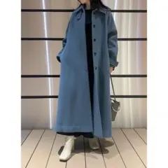FRAY I.D フレイアイディー　バルマカンロングコート　ブルー　サイズ0