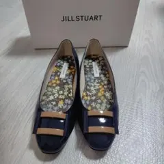 JILL STUART フラットシューズ ネイビー エナメル　晴雨兼用のサムネイル