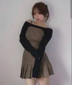 Selena check mini dress - メルカリ