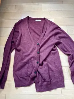 BROWNY ビンテージ バーガンディ Vネックカーディガン ※早い者勝ち