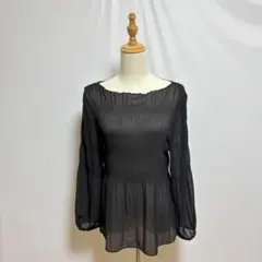 エイチアンドエム シフォンブラウス シャーリング S