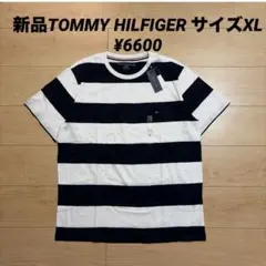 新品TOMMY HILFIGER サイズXL ボーダークルーネックT¥6600