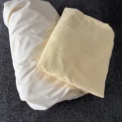 フクタン様　ボックスシーツ　フラットシーツ　イエロー　クリーム色