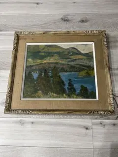 風景画 木製フレーム付き