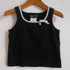 agnès b. 黒色ノースリーブタンクトップ 6 ANS