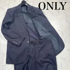 ❤️美品 3ピース 大きいサイズ XL オンリー ONLY スーツ チェック 紺