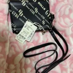 GYDA モノグラムパターン ショルダーバッグ ブラック