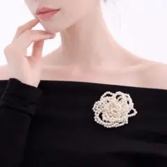 パール風花モチーフブローチ パール ブローチ セレモニー 結婚式 卒業式