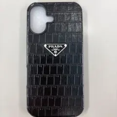 PRADA iPhone15ケース クロコ型押し ブラック - メルカリ