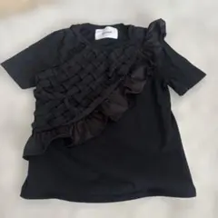 【最終値下げ‼️】Narcissus Tシャツ ブラック フリル 編み込みのサムネイル
