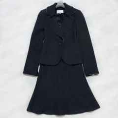 【美品】M-PREMIERエムプルミエ セットアップスーツ ウール グレー 34