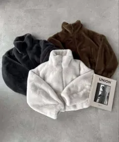 and me ショート丈 ファーブルゾン