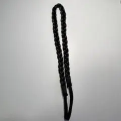 黒 編み込み ヘアバンド