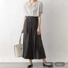 【新品未使用】GLOBAL WORK サラサラリラックスフレアワイドパンツ　Ｌ