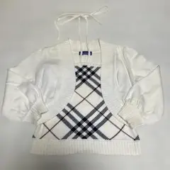 難あり　BURBERRY BLUE LABEL 長袖ニット 38のサムネイル