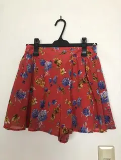 花柄キュロット ショートパンツ