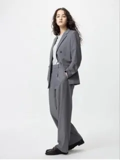 UNIQLO グレー タックワイドパンツ XXLサイズ