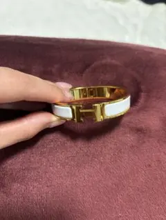 極美品 エルメス ミニクリック バングル シェーヌダンクル ハート