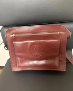 箱・袋付】イヴサンローラン ショルダーバッグ レザー ブラウン 茶