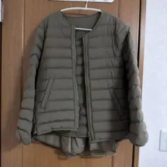 バックチュールダウンジャケット カーキ