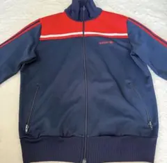 adidas 80s トラックジャケット ネイビー/レッド