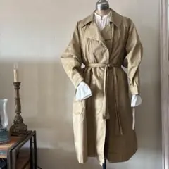 ベージュ トレンチコート ウエストベルト付き