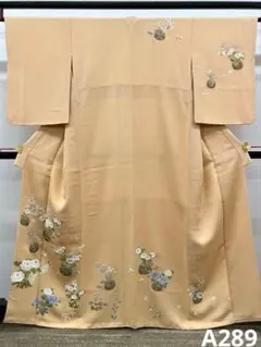 松井青々 落款入 訪問着 金彩 手描き 正絹 A222 - メルカリ