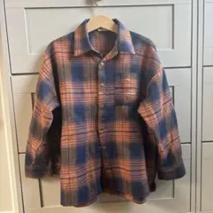 todayful チェック柄ビッグネルシャツ