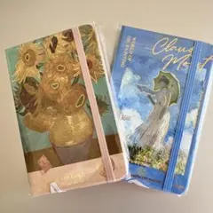 【新品】ゴッホ ひまわり モネ 日傘の女 A6 ノート9cm ×14cm 2冊