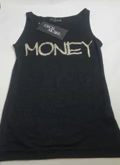 CECIL McBEE ノースリーブ MONEYロゴ ブラック　新品　日本製