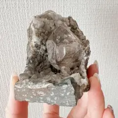 稀有❗️Goboboseb ナミビア産 骸骨水晶 母岩付き鉱物標本 BN-348