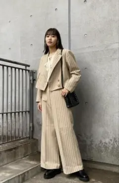 MOUSSY セットアップ ジャケット パンツ ストライプ